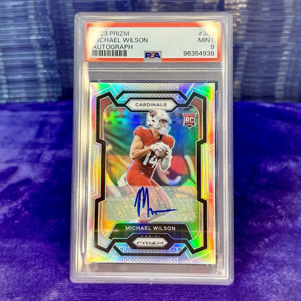 Michael Wilson 2023 Panini Prizm Silver Autograph Rookie Auto #303 RC 💎 PSA 9